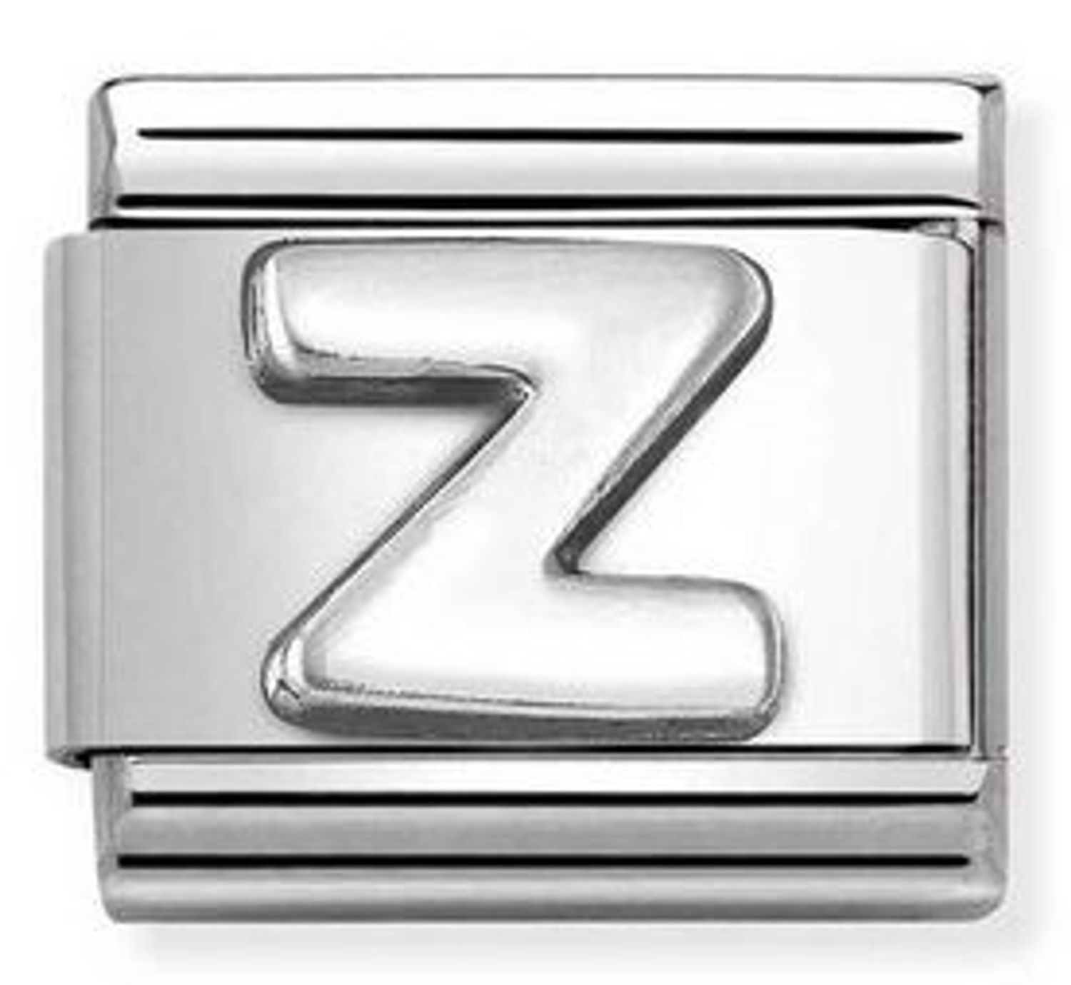 Nomination - Link Srebro 'Literka Z' 330113 26. Ponadczasowa biżuteria, pozwalająca każdej kobiecie skomponować bransoletkę wedle własnych upodobań, a następnie modyfikować ją poprzez dodawanie i zmienianie kolejnych elementów. Charms Nom (1).jpg